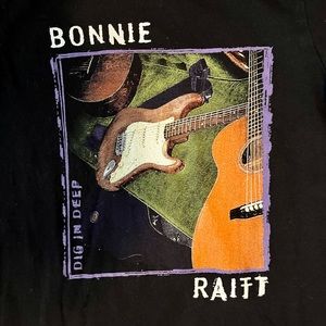 Bonnie Raitt 2016 Dig In Deep Tour T-shirt Size S